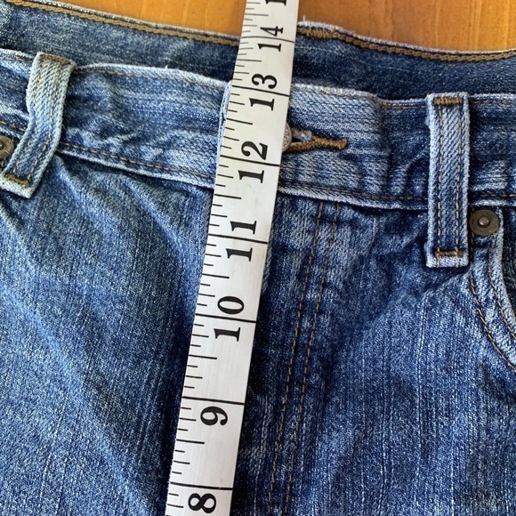 LEVIS 505 Shorts Mens W36 Denim Regular‎ Fit Distressed Cotton Med Wash Blue - Picture 7 of 9